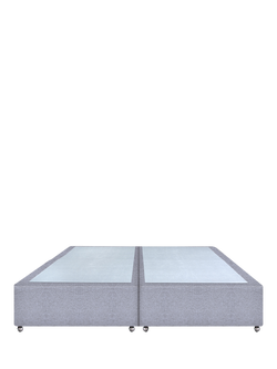 John Lewis Non-Sprung Upholstered Divan Base, Super King Size - view 2, Herringbone Grey