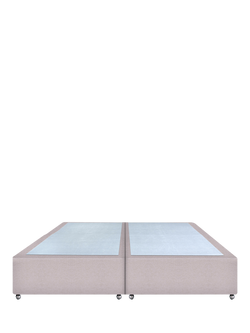 John Lewis Non-Sprung Upholstered Divan Base, Super King Size - view 2, Herringbone Oat