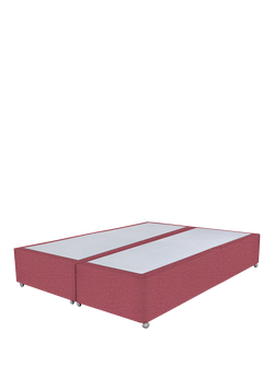 John Lewis Non-Sprung Upholstered Divan Base, Super King Size, Herringbone Rose