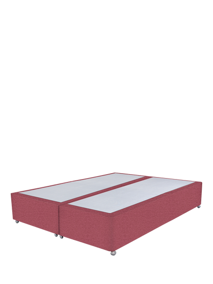 John Lewis Non-Sprung Upholstered Divan Base, Super King Size, Herringbone Rose