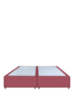 John Lewis Non-Sprung Upholstered Divan Base, Super King Size - view 2, Herringbone Rose