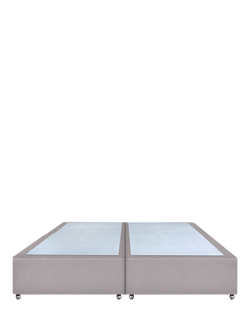 John Lewis Non-Sprung Upholstered Divan Base, Super King Size - view 2, Velveteen Pebble