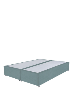 John Lewis Non-Sprung Upholstered Divan Base, Super King Size, Velveteen Sage