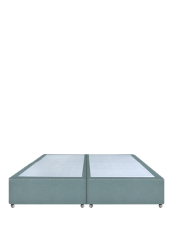 John Lewis Non-Sprung Upholstered Divan Base, Super King Size - view 2, Velveteen Sage