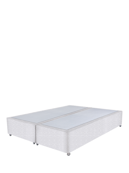 John Lewis Non-Sprung Upholstered Divan Base, Super King Size, Brushedweave Silver