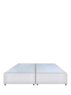 John Lewis Non-Sprung Upholstered Divan Base, Super King Size - view 2, Brushedweave Silver