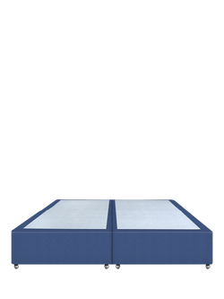John Lewis Non-Sprung Upholstered Divan Base, Super King Size - view 2, Brushedweave Denim