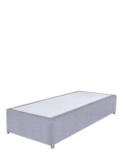 John Lewis Non-Sprung Upholstered Divan Base, Single, Herringbone Grey