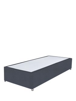 John Lewis Non-Sprung Upholstered Divan Base, Single, Herringbone Shadow