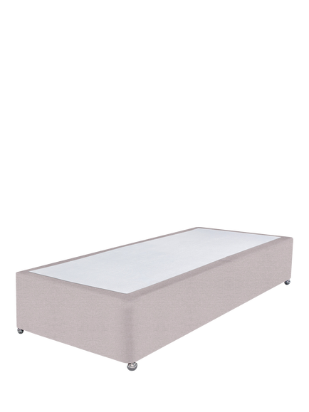 John Lewis Non-Sprung Upholstered Divan Base, Single, Herringbone Oat