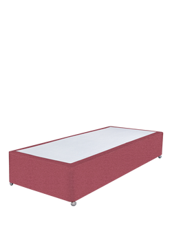 John Lewis Non-Sprung Upholstered Divan Base, Single, Herringbone Rose