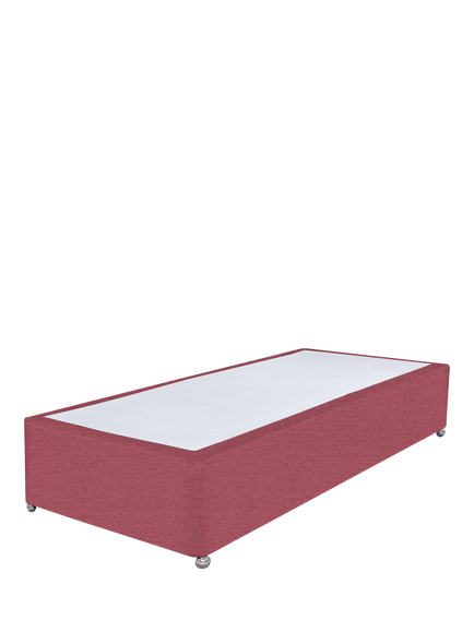 John Lewis Non-Sprung Upholstered Divan Base, Single, Herringbone Rose