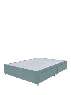 John Lewis Non-Sprung Upholstered 4 Drawer Divan Base, Small Double, Velveteen Sage