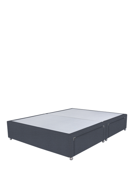 John Lewis Non-Sprung Upholstered 4 Drawer Divan Base, Double, Herringbone Shadow