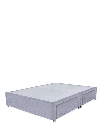 John Lewis Non-Sprung Upholstered 4 Drawer Divan Base, King Size, Herringbone Grey