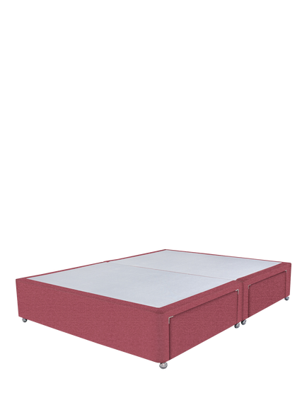 John Lewis Non-Sprung Upholstered 4 Drawer Divan Base, King Size, Herringbone Rose