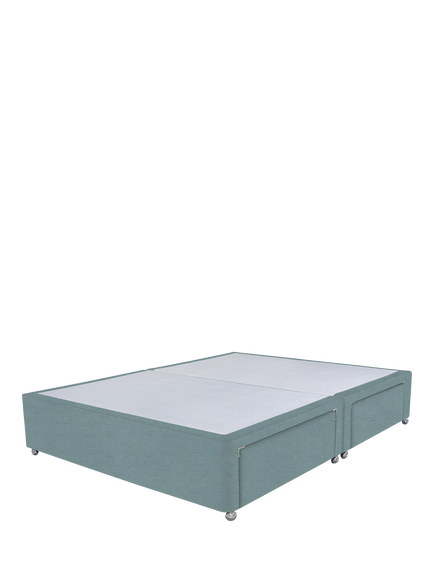 John Lewis Non-Sprung Upholstered 4 Drawer Divan Base, King Size, Velveteen Sage