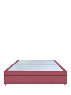 John Lewis Non-Sprung Upholstered Ottoman Storage Divan Base, Small Double, Herringbone Rose