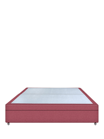 John Lewis Non-Sprung Upholstered Ottoman Storage Divan Base, Small Double, Herringbone Rose