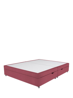 John Lewis Non-Sprung Upholstered Ottoman Storage Divan Base, Small Double - view 2, Herringbone Rose