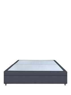 John Lewis Non-Sprung Upholstered Ottoman Storage Divan Base, King Size, Herringbone Shadow