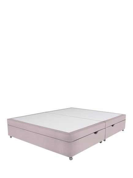 John Lewis Non-Sprung Upholstered Ottoman Storage Divan Base, King Size - view 2, Herringbone Oat