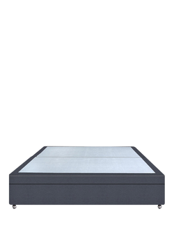 John Lewis Non-Sprung Upholstered Ottoman Storage Divan Base, Super King Size, Herringbone Shadow