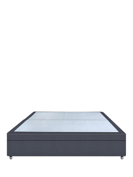 John Lewis Non-Sprung Upholstered Ottoman Storage Divan Base, Super King Size, Herringbone Shadow