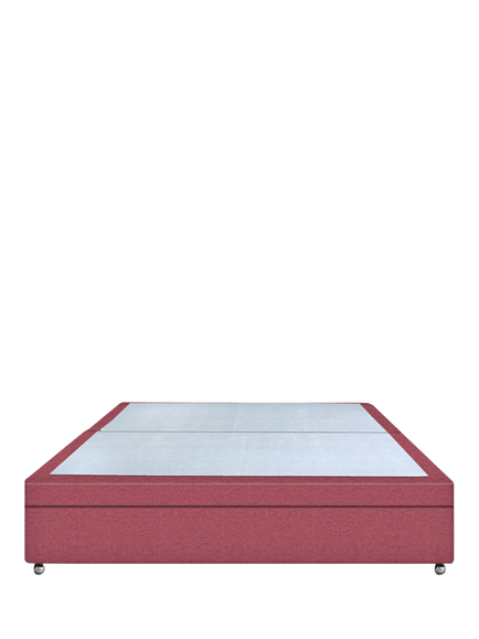 John Lewis Non-Sprung Upholstered Ottoman Storage Divan Base, Super King Size, Herringbone Rose
