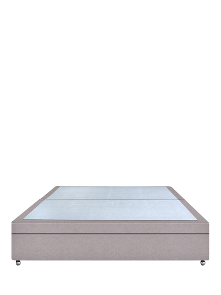 John Lewis Non-Sprung Upholstered Ottoman Storage Divan Base, Super King Size, Velveteen Pebble