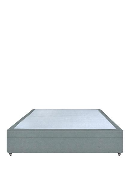 John Lewis Non-Sprung Upholstered Ottoman Storage Divan Base, Super King Size, Velveteen Sage