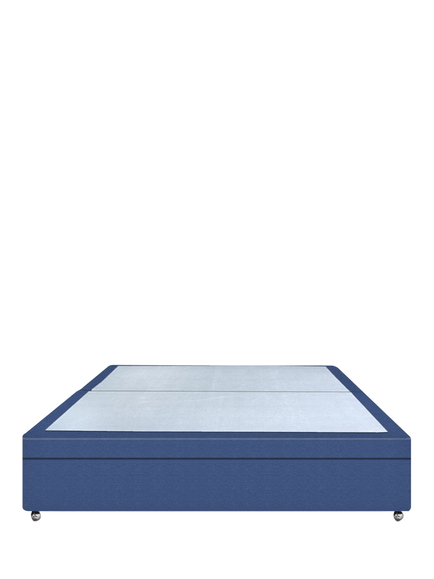 John Lewis Non-Sprung Upholstered Ottoman Storage Divan Base, Super King Size, Brushedweave Denim