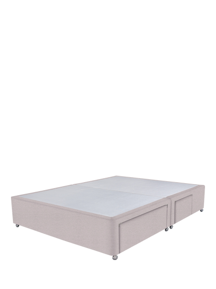 John Lewis Non-Sprung Upholstered Continental 2+2 Drawer Divan Base, Small Double, Herringbone Oat