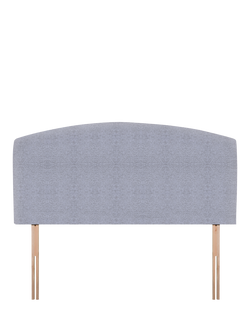John Lewis Hazel Upholstered Headboard, Small Double, Herringbone Grey