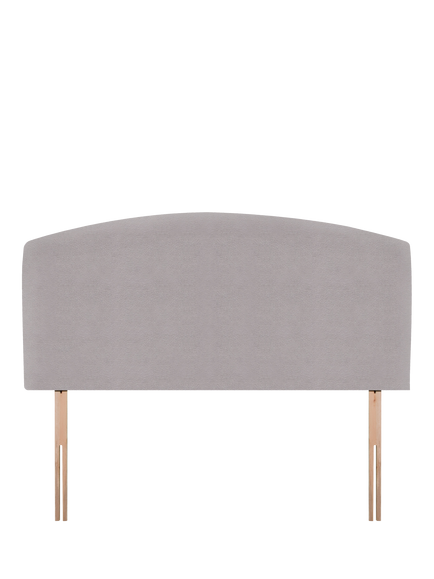 John Lewis Hazel Upholstered Headboard, Small Double, Velveteen Pebble