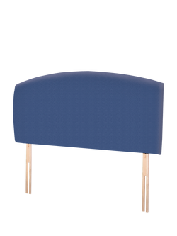 John Lewis Hazel Upholstered Headboard, Small Double - view 2, Brushedweave Denim