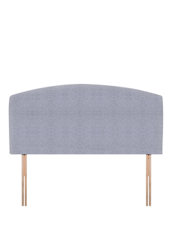 John Lewis Hazel Upholstered Headboard, Double, Herringbone Grey