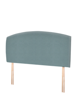 John Lewis Hazel Upholstered Headboard, Double - view 2, Velveteen Sage