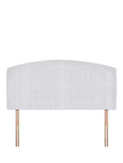 John Lewis Hazel Upholstered Headboard, Double, Brushedweave Silver