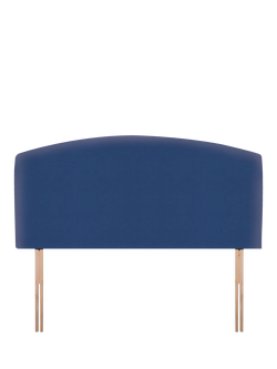 John Lewis Hazel Upholstered Headboard, Double, Brushedweave Denim