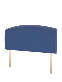 John Lewis Hazel Upholstered Headboard, Double - view 2, Brushedweave Denim