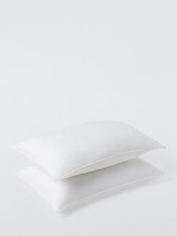 John Lewis Microfibre Active Anti Allergy Standard Pillow, Pair, Medium Firm, White