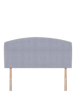 John Lewis Hazel Upholstered Headboard, King Size, Herringbone Grey