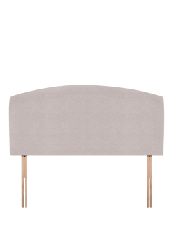 John Lewis Hazel Upholstered Headboard, King Size, Velveteen Pebble