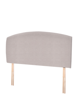 John Lewis Hazel Upholstered Headboard, King Size - view 2, Velveteen Pebble