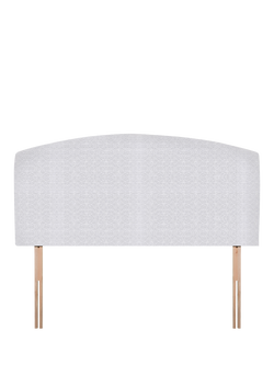 John Lewis Hazel Upholstered Headboard, King Size, Brushedweave Silver