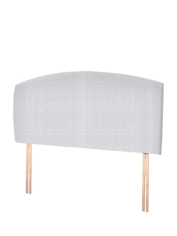 John Lewis Hazel Upholstered Headboard, King Size - view 2, Brushedweave Silver