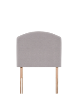 John Lewis Hazel Upholstered Headboard, Single, Velveteen Pebble