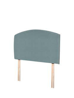 John Lewis Hazel Upholstered Headboard, Single - view 2, Velveteen Sage
