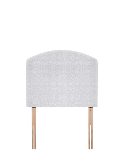 John Lewis Hazel Upholstered Headboard, Single, Brushedweave Silver